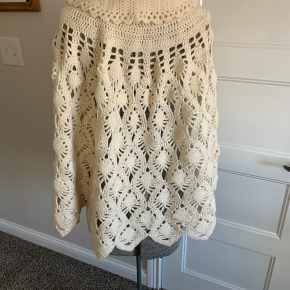 OSFM crochet poncho Hippie Boho - Picture 4 of 7